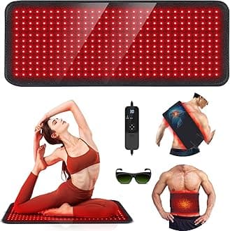 Rikimxin Red Light Therapy Mat, 360PCS Large Red Light Therapy Pad for Body w...