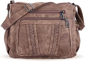 Crossbody Bags For Women Pocketbooks Soft PU Leather Purses and Handbags Multi Pocket Shoulder Bag