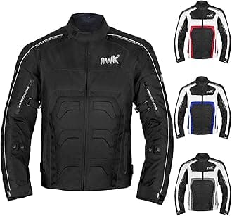 HWK Spyder Motorcycle Jacket for Men with Weather Resistant Cordura Textile Fabric for Enduro Motocross Jacket