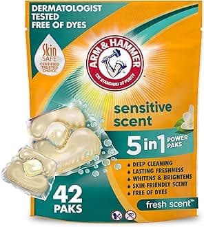 Arm & Hammer Sensitive Fresh Scent 5-IN-1 Power Paks, 42 count