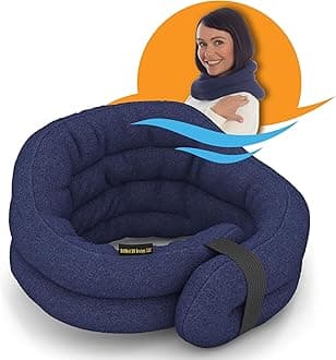 SunnyBay Microwave Heating Pad, Microwavable Heated Neck and Shoulder Wrap, Hands-Free Weighted Moist Hot or Cool Pack, Soft Fleece Cover and Flaxseed Filling, 26 Inch Length, Made in USA, Navy