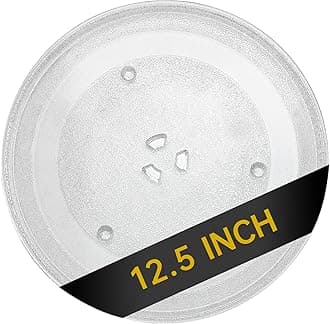 12.5" Microwave Glass Turntable Plate, 12.5" / 31.8cm Microwave Tray Replacement Glass Plate, Glass Tray Replacement for LG, GE, Samsung，Magic Chef, Hotpoint, Panasonic, Kenmore, etc