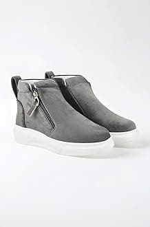 Women's Stylish Suede Casual Boot Sneakers | Ankle Length Slip-On Booot with Side Zipper & Comfortable Slip-Resistant Sole