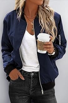 Zeagoo Women's Classic Quilted Jacket Short Bomber Jacket Coat