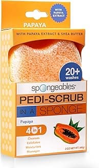 Spongeables Pedi Scrub Foot Exfoliating 20+ Wash Sponge