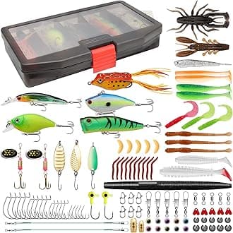 TRUSCENDWidely Used Fishing Bait Rigs Worth Every Penny, Selected Fishing Lures & Tackle Kit for Freshwater Fishing, Economic/Giftable/Premium Starter Fishing Gear Set Available, Perfect Fishing Gift