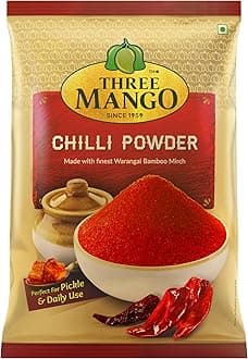 Three Mango Mirch (Chilly) Powder | Rich In Flavour | No Added Colours | Natural And Authentic (200 Gramm)