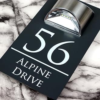 K Smart Sign | Exalted LED F2728 | Solar Light House Signs Door Number Plaques With Light Name Plaques For Wall (Matt Gray & Classic Font)