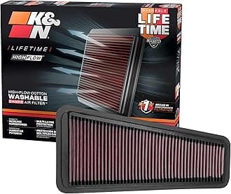 K&N Engine Air Filter: High Performance, Premium Washable, Replacement Filter: Compatible 2002-2015 Toyota Mid-size Truck and SUV V6 (4-Runner, Tacoma, Hilux, Land Cruiser, Prado, FJ Cruiser) 33-2281