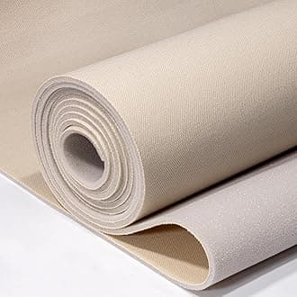 Babnecl Auto Headliner Fabric 142" L × 60" W Mesh Type with Foam Backing - Tube Packaging - Beige Interior Replacement Material for Car/Truck/SUV/RV Roof - Home Repair/DIY Headliner Material