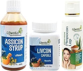 Livcon Capsule, Assicon Syrup and Pimpocon Lep Combi Kit for Urticaria I Itchy Rashes I Hives and Liver Related Allergies (3 Item in the set)