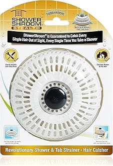 ShowerShroom Stealth Shower Hair Drain Catcher - Hair Stopper for Shower Drain, Bathtub, and Bathroom Sink, Will Not Impede Water Flow, Bathtub Hair Catcher for Drain with No Installation Required