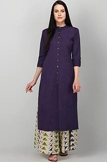 Pistaa's Women's Cotton Solid Readymade Salwar Suit Set