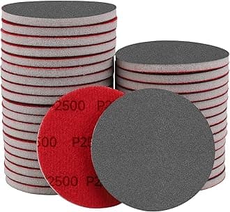 20Pcs 3 Inch Hook and Loop Sanding Sponge Disc with Buffer Backing 2500 Grit Wet or Dry Sanding Sheets Reusable Hand Sander Sandpaper - Curved Surface Sanding Pads for Automotive Wood Metal