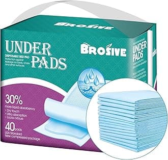 Disposable Incontinence Bed Pads,Leak-Proof Breathable Disposable Underpads for Adults, Children and Pets,Hospital 1500ml High Absorbency Disposable Waterproof Bed Pads (36Lx23W,40Pads)