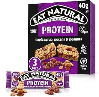 Protein Maple Syrup, Pecans & Peanuts Fruit & Nut Bars 3 x 40g