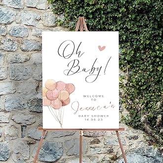 Theme My Party Personalised Baby Shower Decoration Welcome Sign Board - Customised Baby Shower Sign