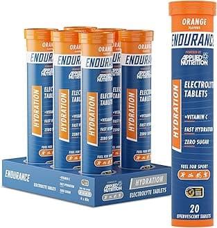 Applied Nutrition Endurance Hydration Electrolyte Tablets - 400mg Electrolytes per Serving – 120 Effervescent Tablets, Sugar Free, Low Calorie, Added Vitamin C Boost Performance – Orange