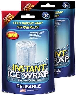 Instant Ice Wrap for Pain Relief, HEAL at Home and Help First Responders with Instant Ice Wrap: 2 Packs, Reusable, No Refrigeration Needed: