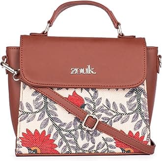 ZOUK Statement Sling Bag With Handle For Women's Girls Ladies