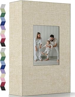 popotop Photo Album 4x6-420 Photos Photo Books with 420 Horizontall Pockets,Linen Cover Albums for Family Wedding Anniversary Baby Vacation Pictures