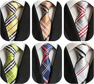 WeiShang Lot 6 PCS Classic Men's Silk Tie Necktie Woven JACQUARD Neck Ties
