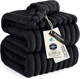 Bedsure GentleSoft Black California King Size Blanket for Bed - Cozy Soft Blankets for Women, Cute Large Throws for Girls, 102x96 Inches