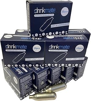 8g CO2 Soda Chargers - 100 pack, silver, standard