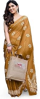 MIRCHI FASHIONWomen's Latest Chiffon Batik Printed Saree with Blouse Piece