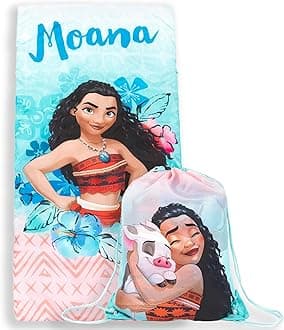 Disney Moana Tropical Slumber Sack - Cozy & Warm Kids Lightweight Slumber Bag/Sleeping Bag (Official Disney Product)