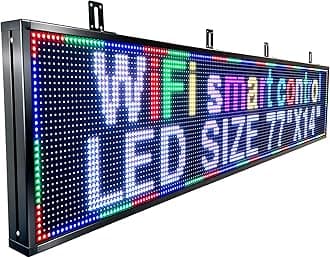 P10(77" * 14") Digital Led Car Signs For Window Matrix Panel Screen Panel Ticker Message Board Message Board Display Menu Board Electronic Board For Business