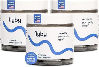 Flyby Recovery Supplement - All The Hang, Without The Over!™ - with Milk Thistle, Vitamin C, Activated Charcoal, and Apple Cider Vinegar - Pre & Post Drinking Formula (120 Count)