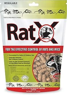 EcoClear Products 620100 RatX All-Natural Non-Toxic Humane Rat and Mouse Killer Pellets, 8 oz. Bag