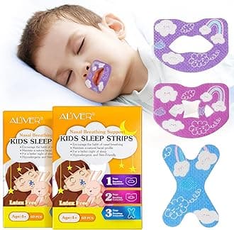 Mouth Tape for Sleeping and Reduced Snoring-60PCS Tapes, Anti Snoring and Less Mouth Breathing Gentle Mouth Tape for Children, Breathe Through Your Nose During Sleep for Adjust Breathing Way