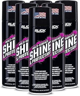 Shine & Protectant Spray 17.35 FL OZ. - High Gloss Clear Coating Renew Vinyl, Plastic, Rubber, Trim, Tire, Car, Truck, Motorcycle, Dirt Bike (6-Pack)