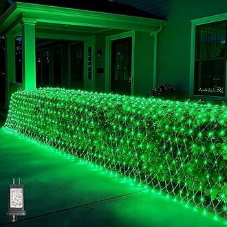 LitHome 21FT x 5FT Christmas Net Lights Outdoor Mesh Lights, 360 LED St Patrick’s Day Net Light for Bushes Connectable, 8 Modes Green Giant Mesh Light Waterproof for Christmas Garden Party Roof Decor