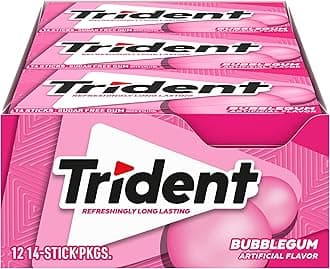 Trident Bubble-Gum Sugar Free Chewing Gum with Xylitol 14 Sticks 39 g