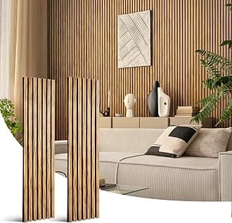 2Pcs Wood Wall panels, 120cm×28.5cm Wood Slat Acoustic Panels Sound Absorbing,Noise Sound Dampening Panels for Living Room,Bedroom, Studiio,Office Zebrawood