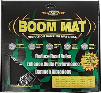 Boom Mat Sound Deadening Material with Adhesive Backing | 2mm 12" x 12.5" (Pack of 8)