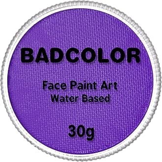 Light Purple Face Body Paint (30gm), Water Activated Face Paint Kit Safe for Kids & Adults, Safe Face Painting for Halloween Widowmaker Mermaid Ursula Cosplay Costume SFX Makeup