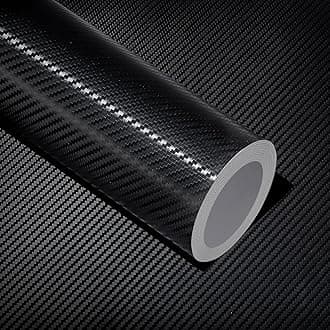 WALLFLY-India Self Adhesive 3D Vinyl Carbon Fiber Textured Sheet Roll for Cars and Motorcycles, Interior Exterior DIY Decoration | Black Carbon Fiber | (30.48L x 121.92W (1.21 M))