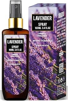 Essential Oil Room Spray For 24 Hours Freshness & Fragrance at Home and Any Where/Spreding Positive Energy, Best For Relaxation, Natural Essential Oil Air Freshener / 100ml / Lavender