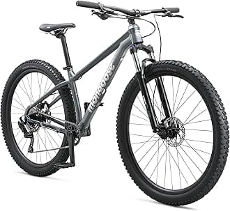 MongooseSwitchback Mountain Bike for Men and Women, 8 to 10-Speed Drivetrain with Trigger Shifters, 27.5 to 29-Inch Wheels, 15.5 to 17.5-Inch Frame