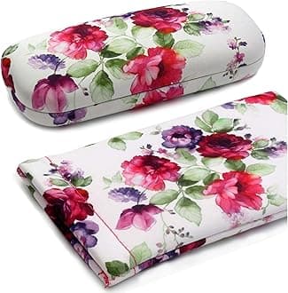 MyEyeglassCaseWomen's Hard Eyeglass Case | Protective Hard Shell Glasses Case with Pouch and Cloth