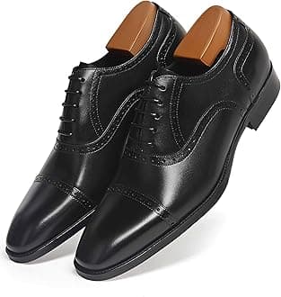 ALIPASINMMen's Dress Shoes Oxford Formal Modern Leather Shoes for Men