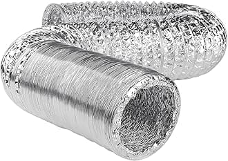 Aluminium Foil Flexible Ventilation Hydroponic Accessory Duct 4" 5" 6" 8" 10" 12 (10" 250mm 10m)