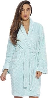 Just LoveKimono Robe Velour Chevron Texture Bath Robes for Women