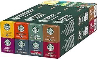 Starbucks Variety Pack 8 Flavour By Nespresso Coffee Pods(Pack Of 8, Total 80 Capsules),440 Grams