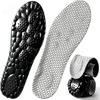 4D Cloud Insoles for Men and Women, Arch Support Insoles, Memory Foam Insoles, Shock Absorption and Cushioning Sports Shoe Insoles (Graphene Gray, XL (Men 9-11/Women 10-11)