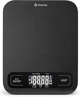 EtekcityFood Kitchen Scale, Digital Mechanical Weighing Scale,Grams and Ounces for Weight Loss, Baking, Cooking, Keto and Meal Prep, Large, Matte Black
